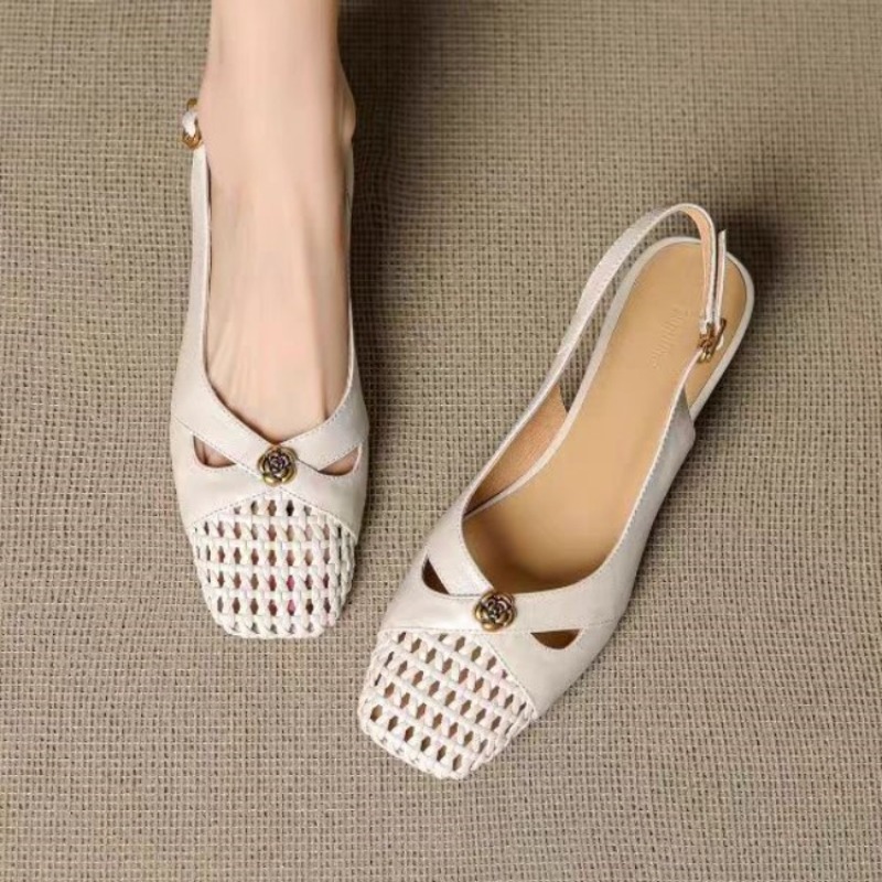 Mule Slip On - Sandal wanita bergaya Prancis dengan ujung