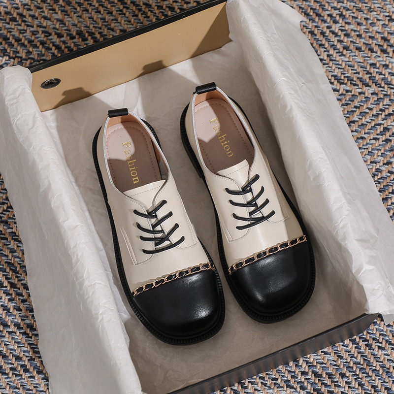 Oxford Lace Up Women - Sepatu Wanita Retro Baru Sepatu Oxford