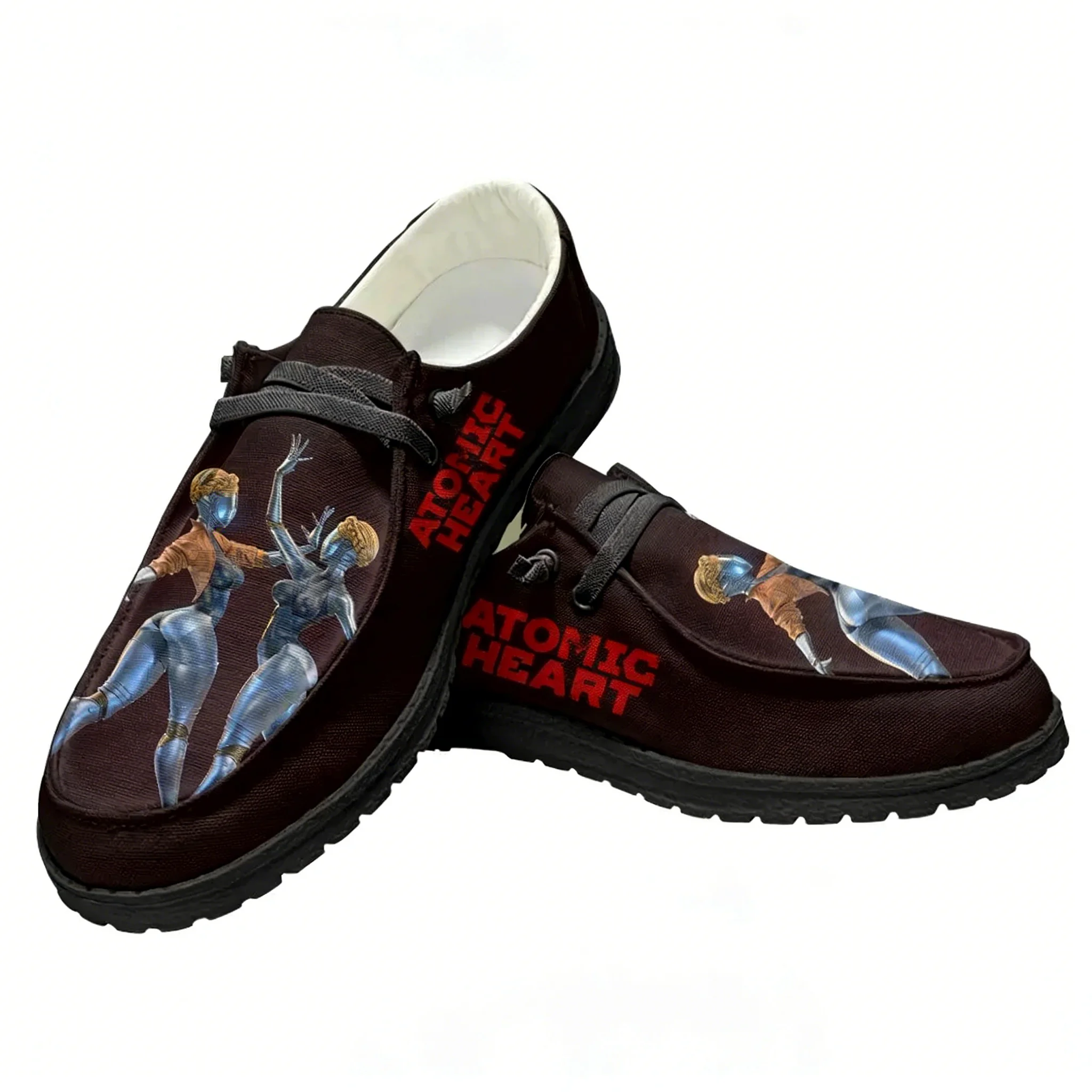 Oxford Lace Up Women - Sepatu Kasual Atomic Heart, Sepatu Flat