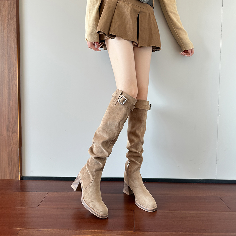 Sock Boot Women - Sepatu bot tinggi selutut berhak tinggi