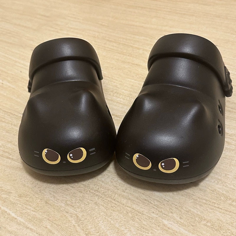 Women'S Shoes Clogs - Sandal selop kucing hitam kreatif baru