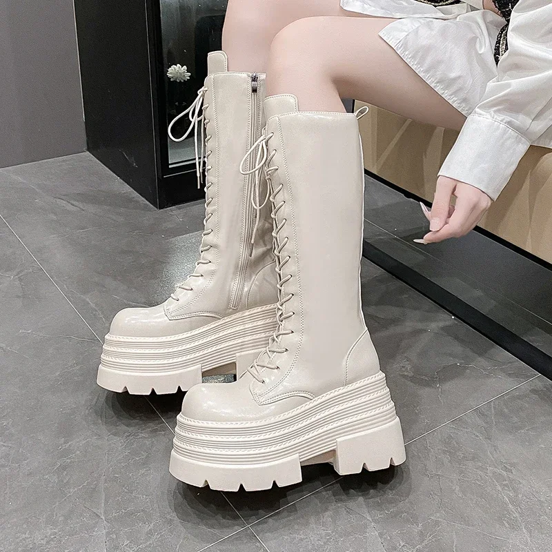 Knee High Boots Women - Sepatu Bot Panjang Romawi Wanita Baru