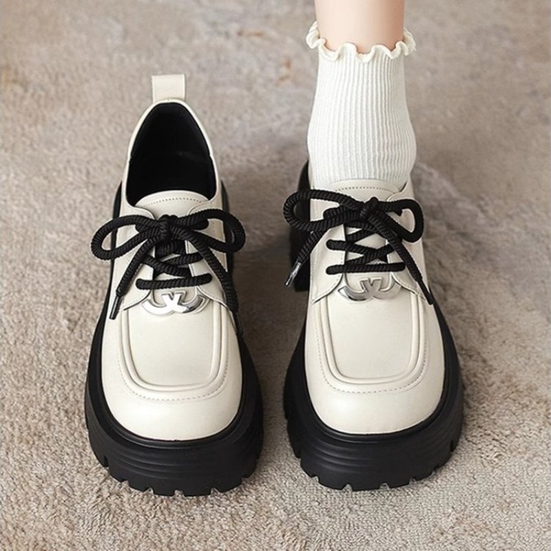 Sepatu Oxford Platform Putih W - Oxford Lace Up Women ulasan dan harga