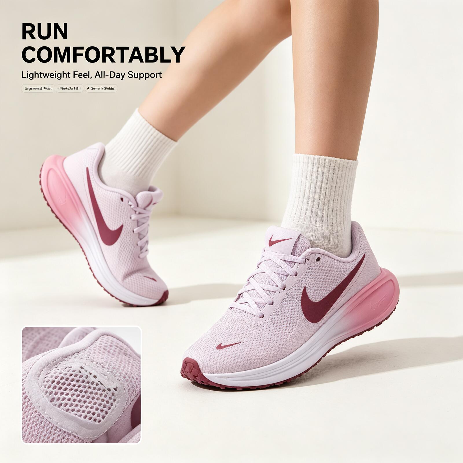 Sepatu Lari Wanita Nike Pink S - Women Shoes Running Nike ulasan dan harga