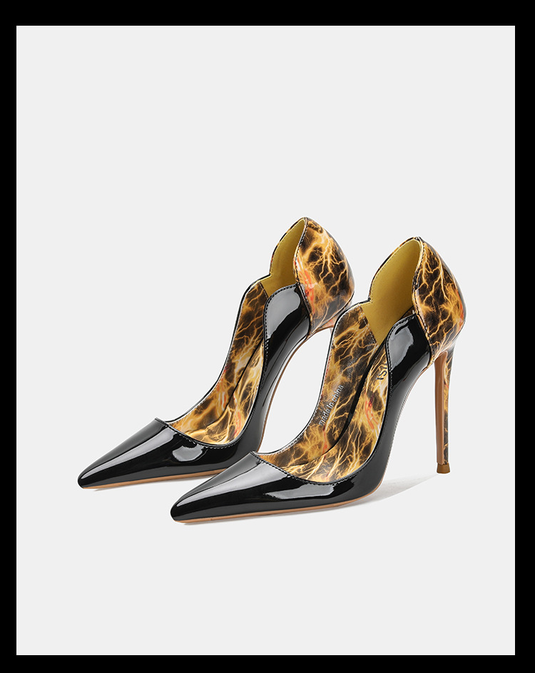 Sepatu Stiletto Leopard Electr - Court Heel Pointed ulasan dan harga