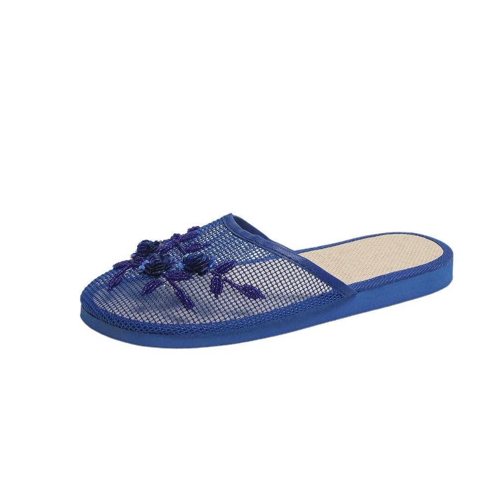 Sandal Jaring Bordir Bunga Kas - Mule Slip On ulasan dan harga