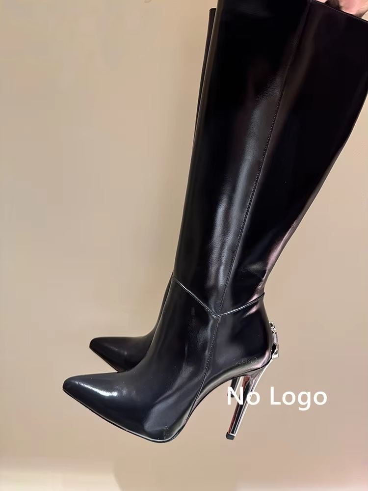 Sepatu Bot Kulit Hitam Seksi S - Knee High Boots Women ulasan dan harga