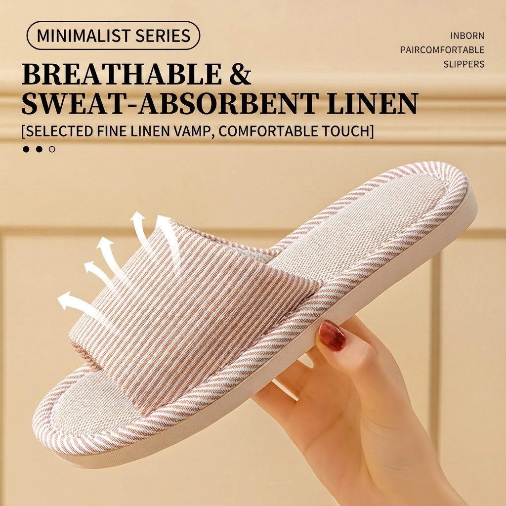Sandal Linen Rami Bernapas unt - Mule Slip On ulasan dan harga