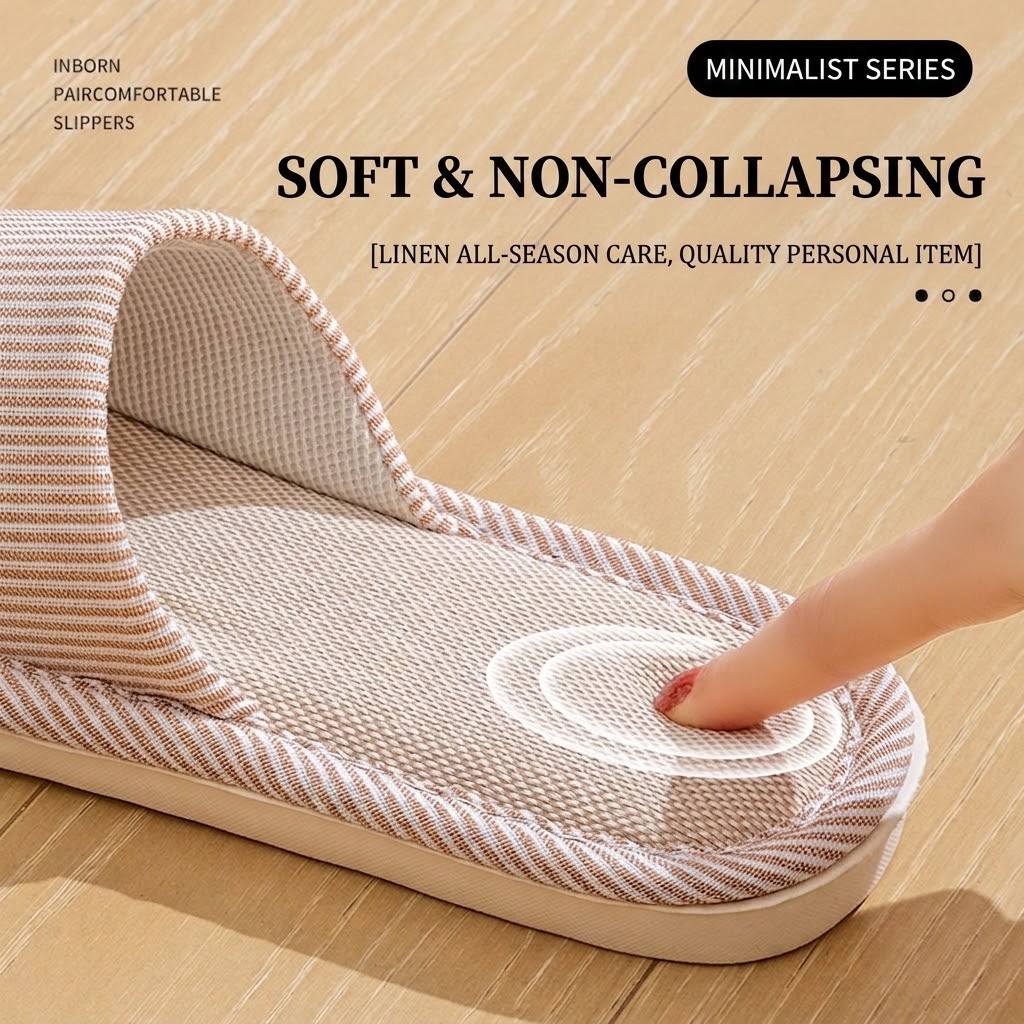 Sandal Linen Rami Bernapas unt - Mule Slip On ulasan dan harga
