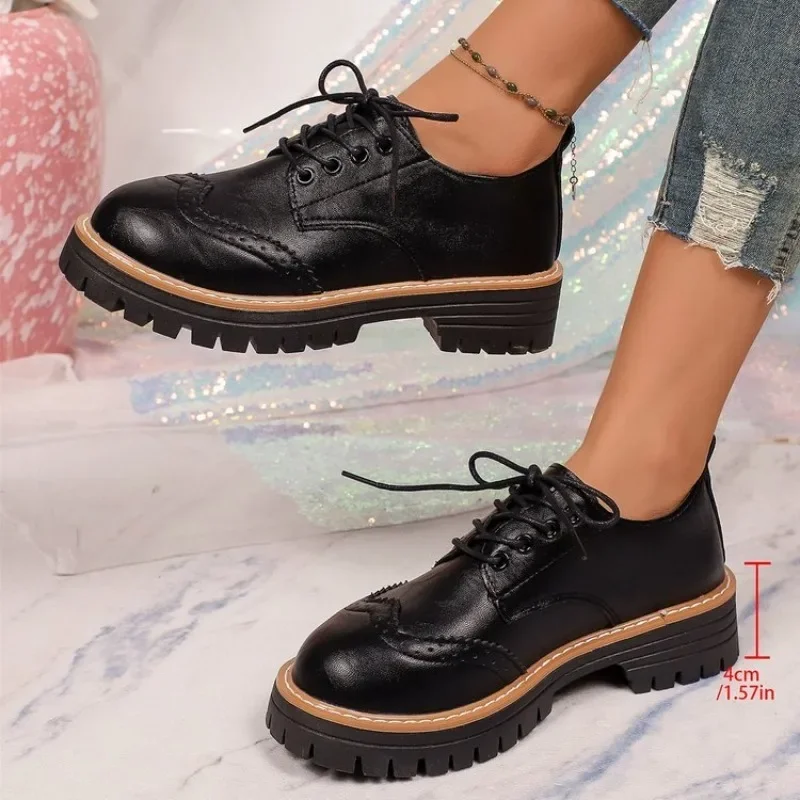 Sepatu Oxford Platform Klasik  - Oxford Lace Up Women ulasan dan harga