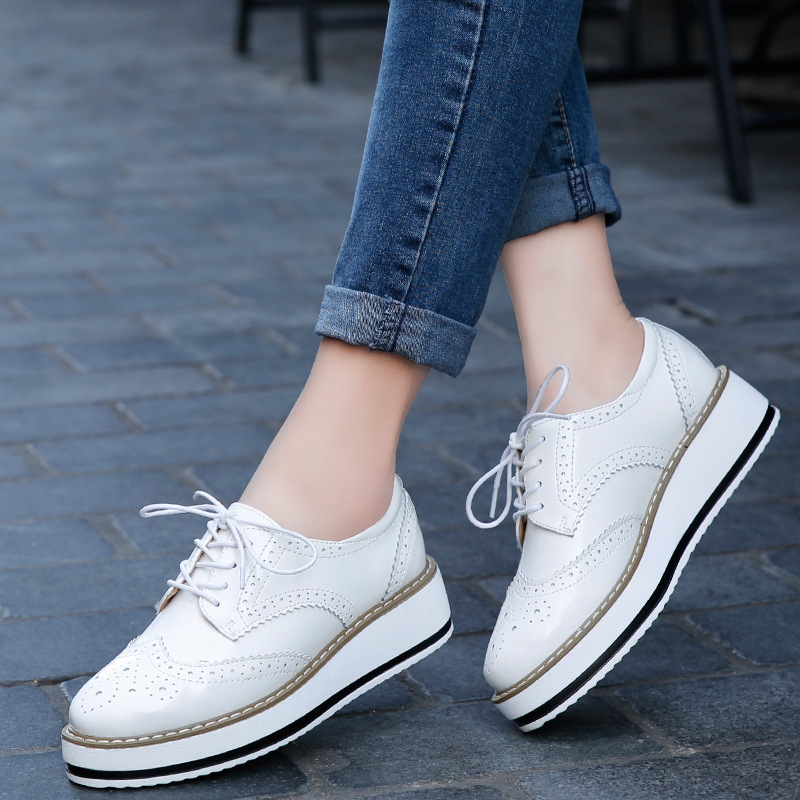 Sepatu Pantofel Wanita Sepatu  - Oxford Lace Up Women ulasan dan harga