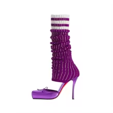 Butterfly-Kont Square Toe Sepa - Sock Boot Women ulasan dan harga